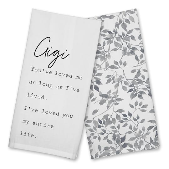 Gigi I&#x27;ve Loved You My Entire Life Cotton Twill Tea Towel Set